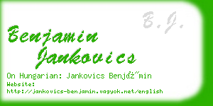 benjamin jankovics business card